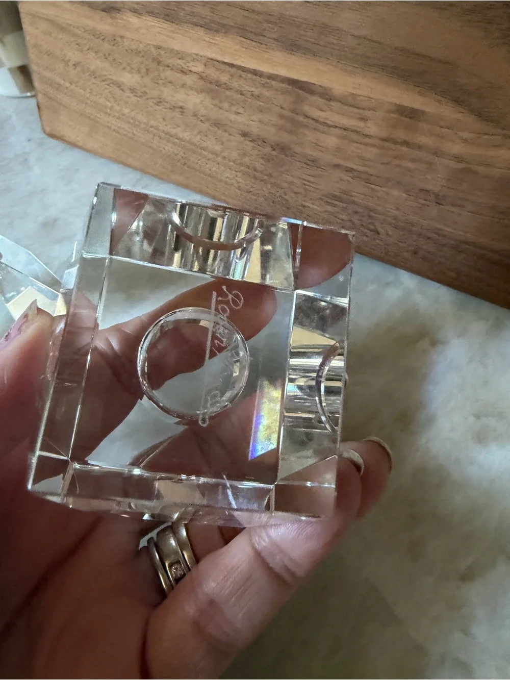 Rosenthal crystal candlestick holders -2